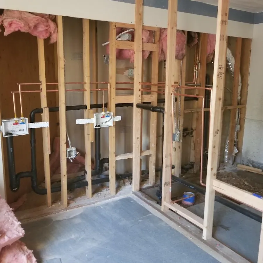 Copper pipe rough-in and plumbing installation in North Ogden